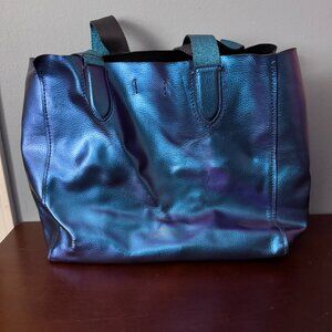 Coach Derby Tote Hologram / Metallic Blue